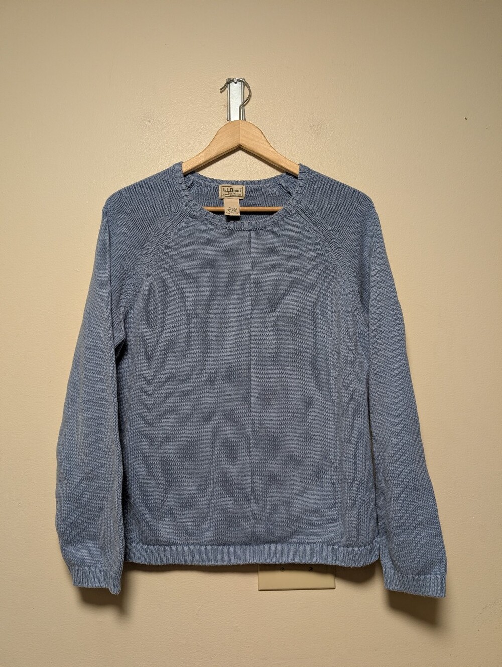 L.L. Bean Men's Sky Blue Cotton Crewneck Sweater